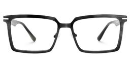 Sharma Rectangle Black Glasses2