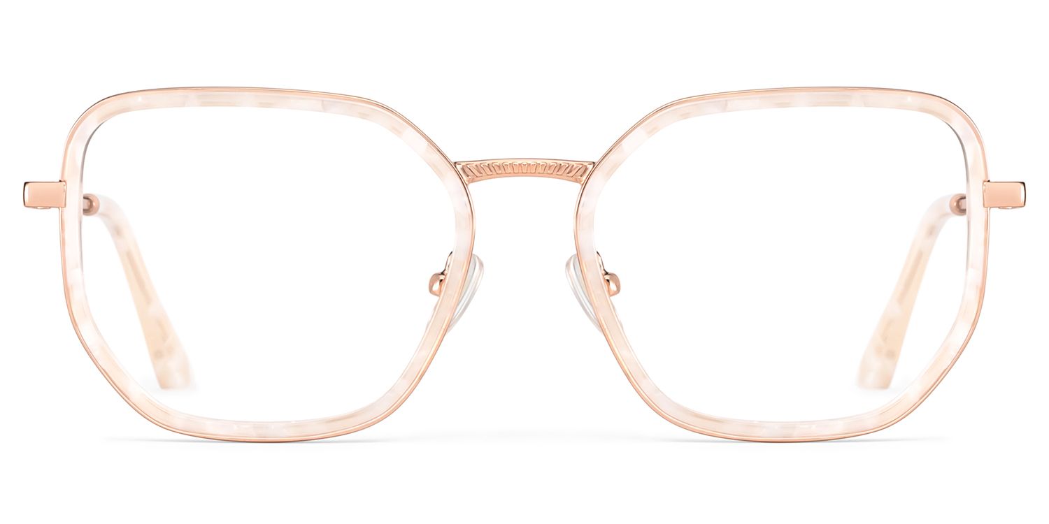 Levi Eyeglasses in Geometric Pearl White Frame | ZEELOOL Canada1
