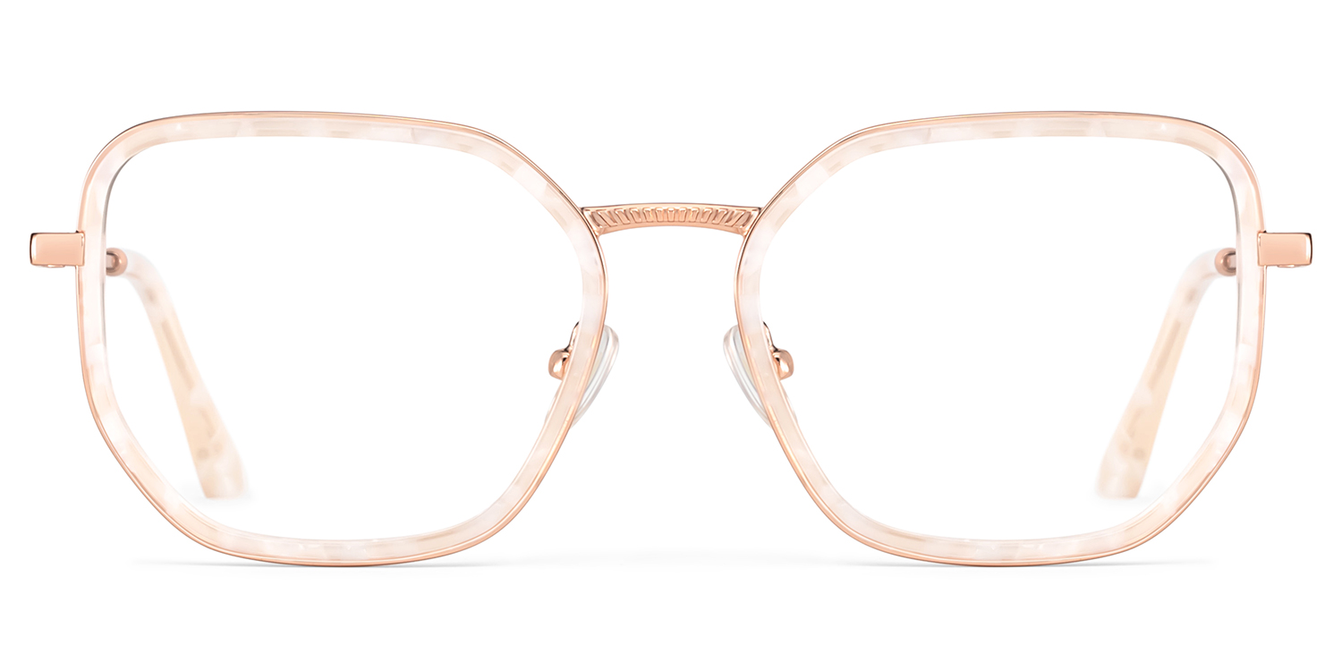 Levi Eyeglasses in Geometric Pearl White Frame | ZEELOOL Canada1