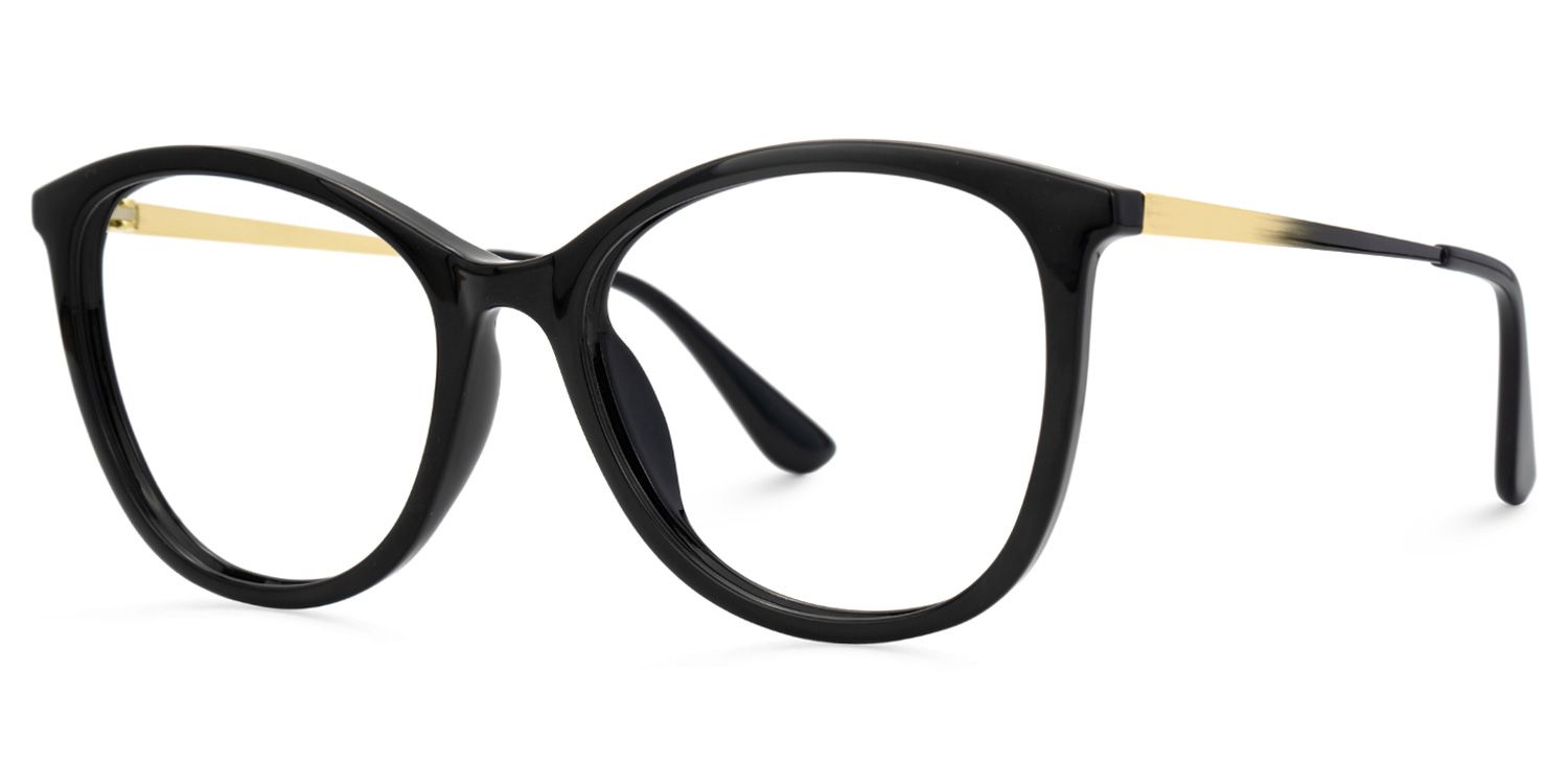 Jenee Thin Black Glasses in Oval Design | Zeelool1