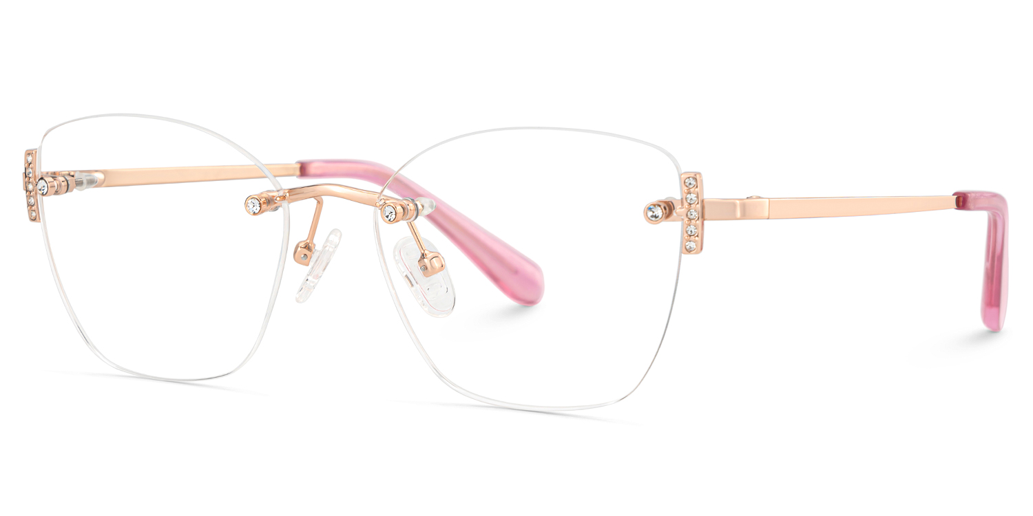 Jaxon Rectangle Rose Gold Glasses3