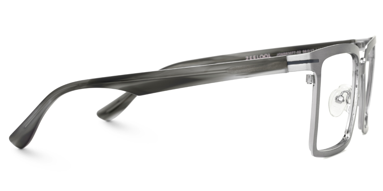 Sharma Rectangle Silver Glasses2