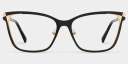 Elise Black Rectangle Glasses1