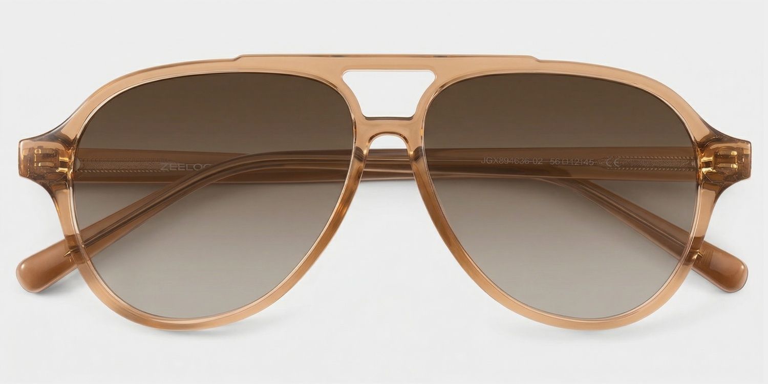 Drew Clear Brown Aviator Sunglasses to Frame Your Face | ZEELOOL CA1
