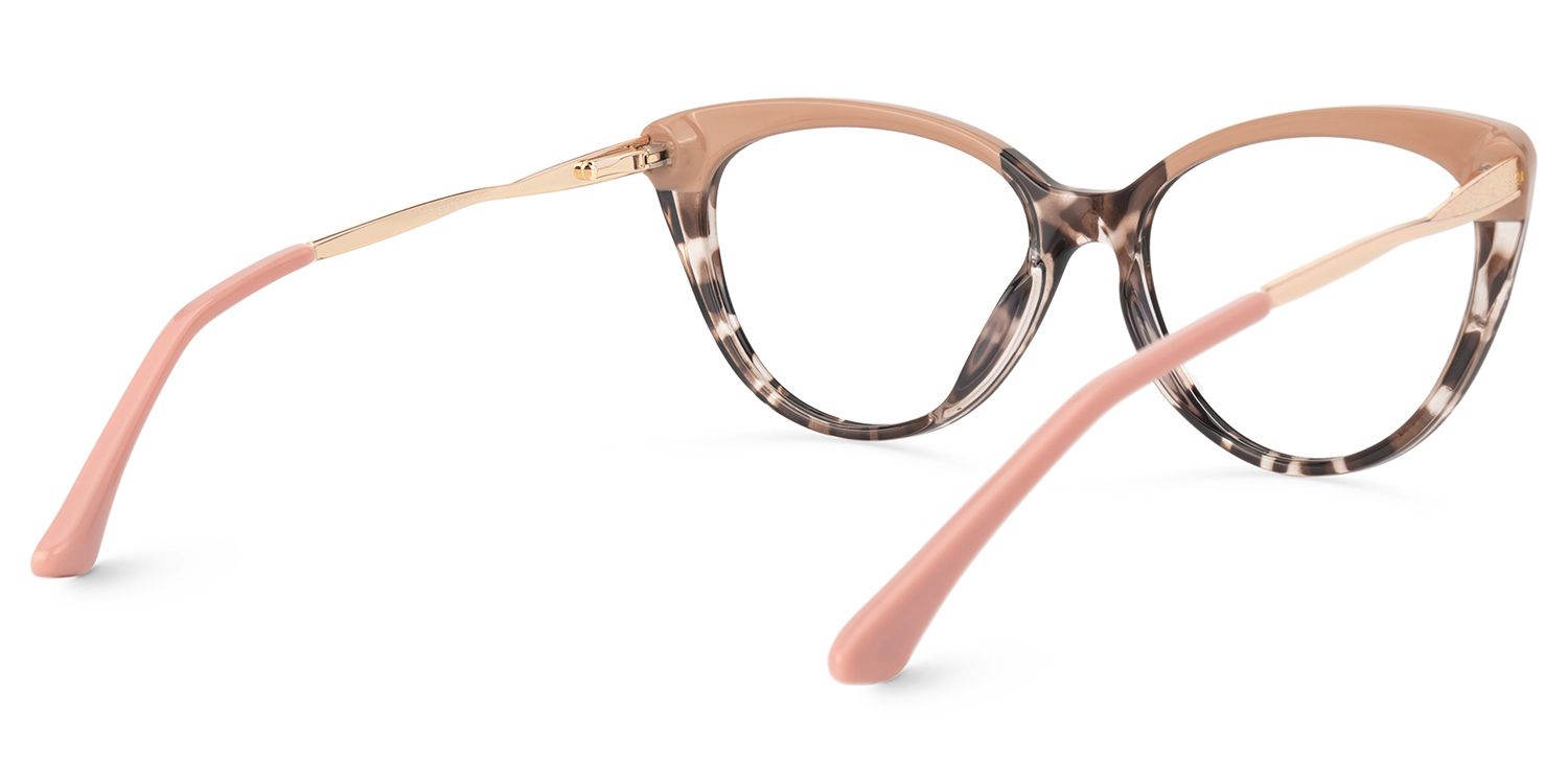 Marcus Cat-eye Cameo-Brown Frame Glasses | Zeelool Optical3