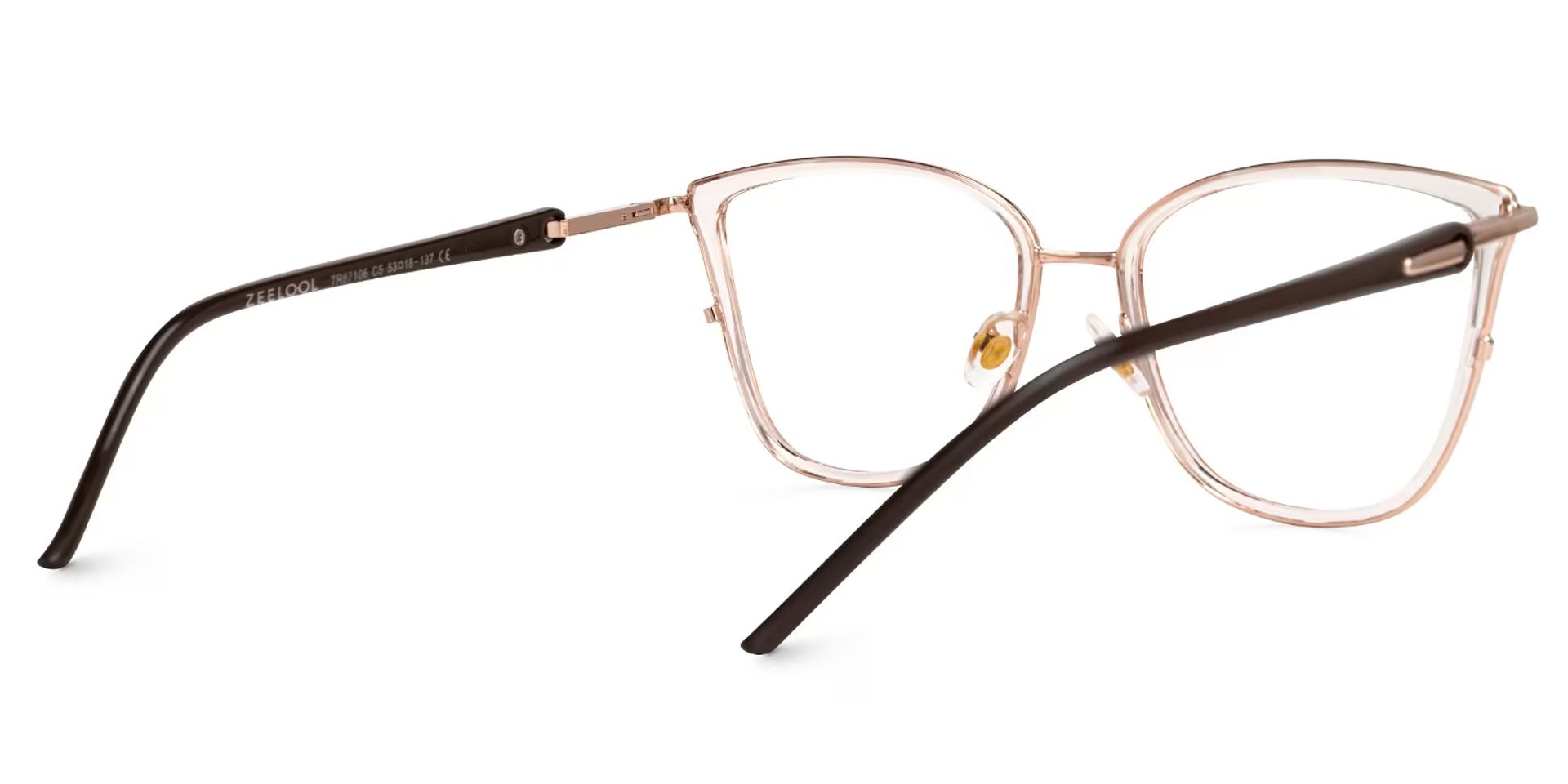 Cateye Marisa Beige Glasses deals -Zeelool Glasses3