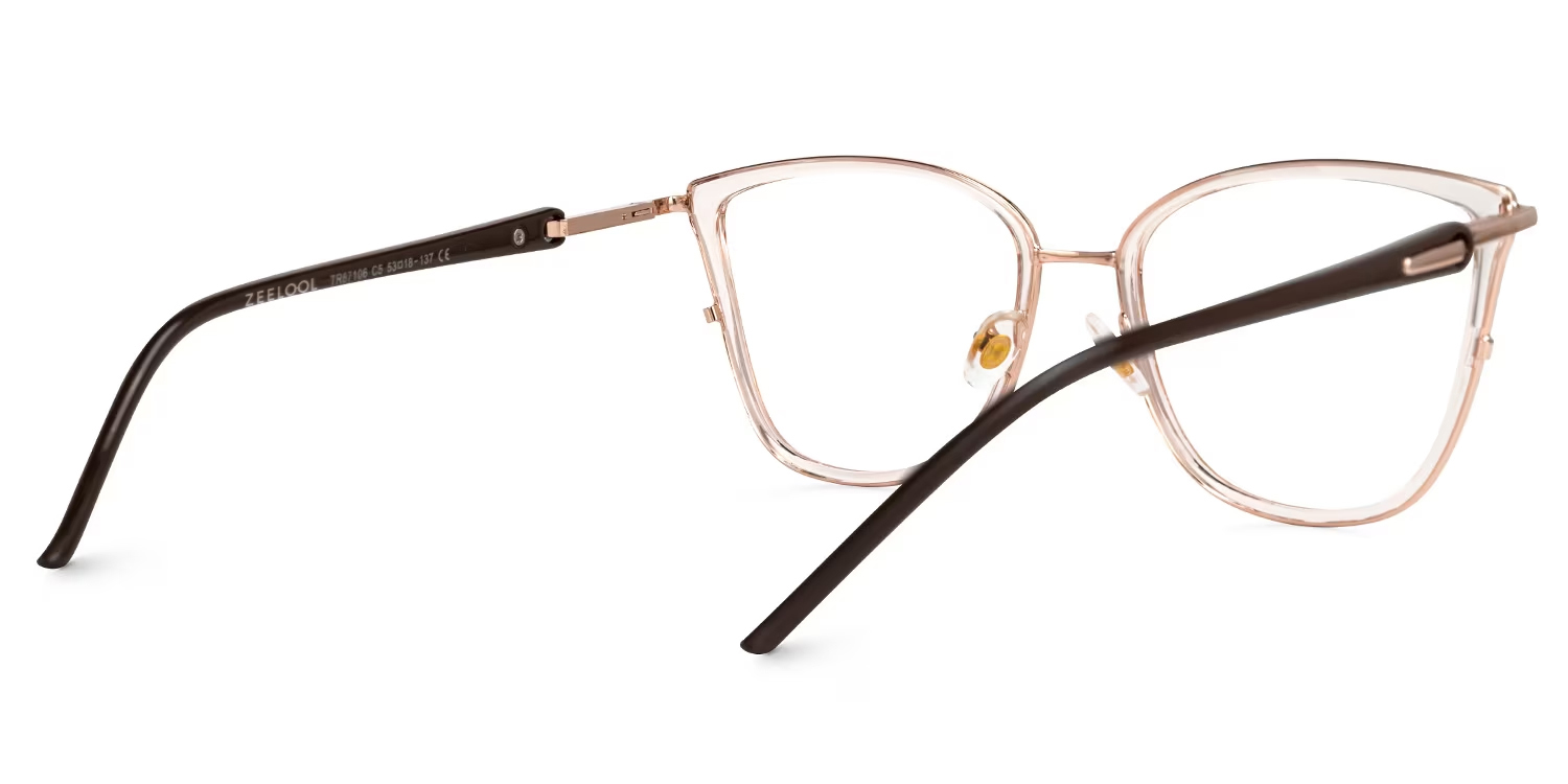 Cateye Marisa Champagne Glasses deals -Zeelool Glasses3