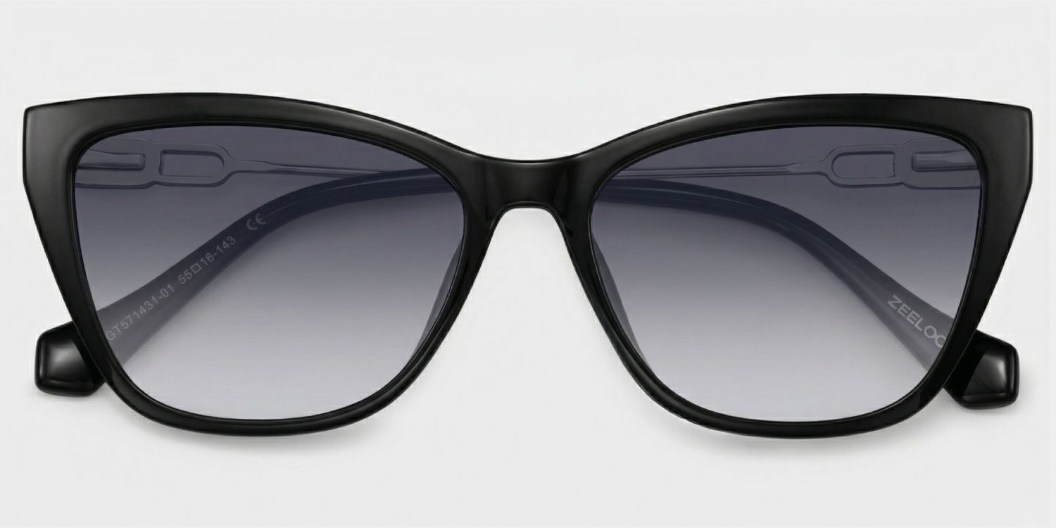 Celeste Black Frame Sunglasses with Cat Eye Style | ZEELOOL CA1