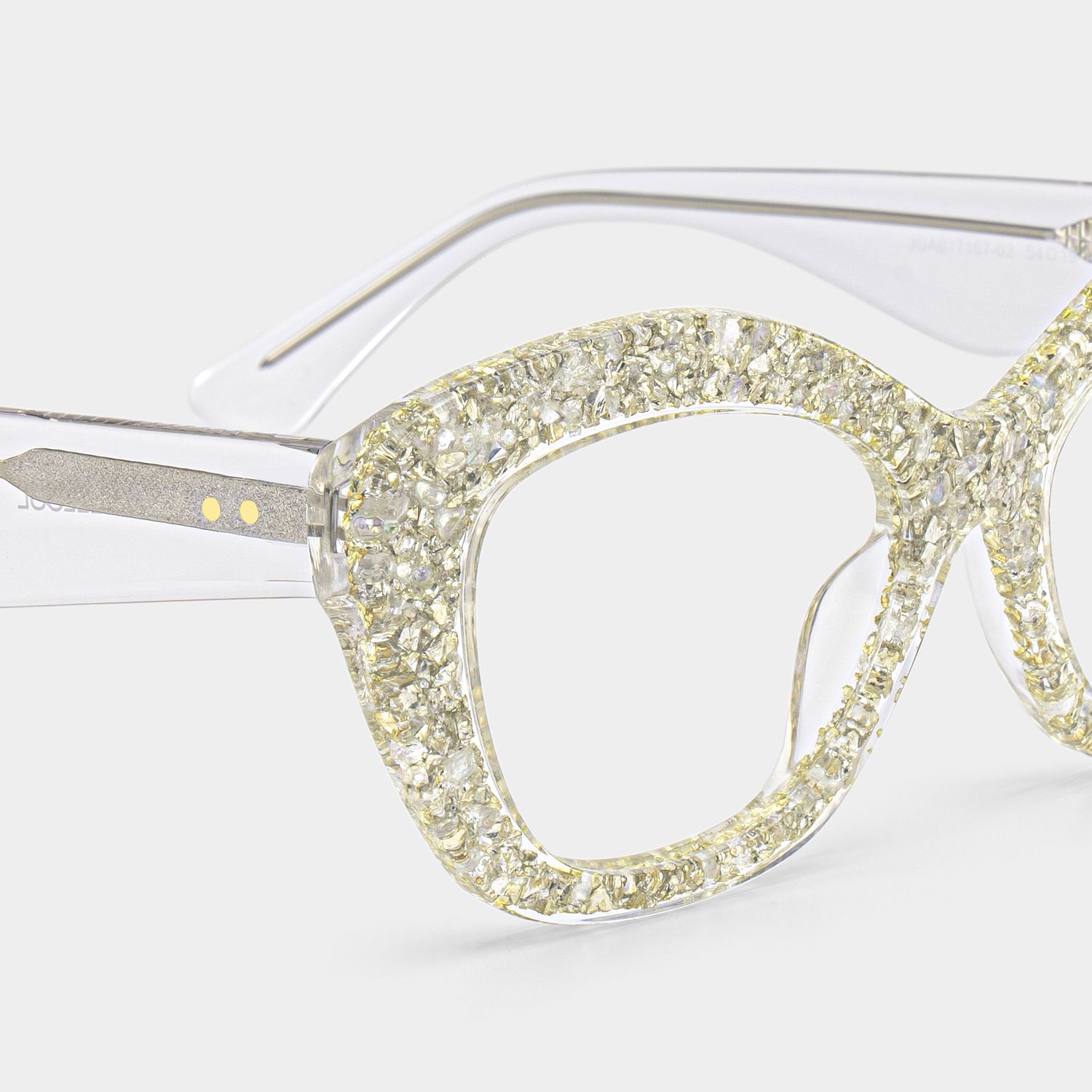 Giselle Cat-eye Clear Rhinestone Glasses Frames | ZEELOOL5