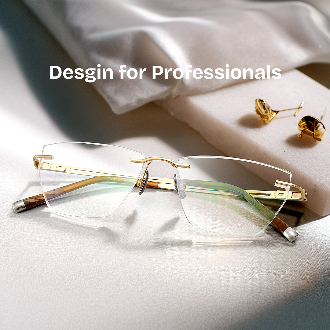 ZEELOOL Ella Cat eye Gold Glasses
