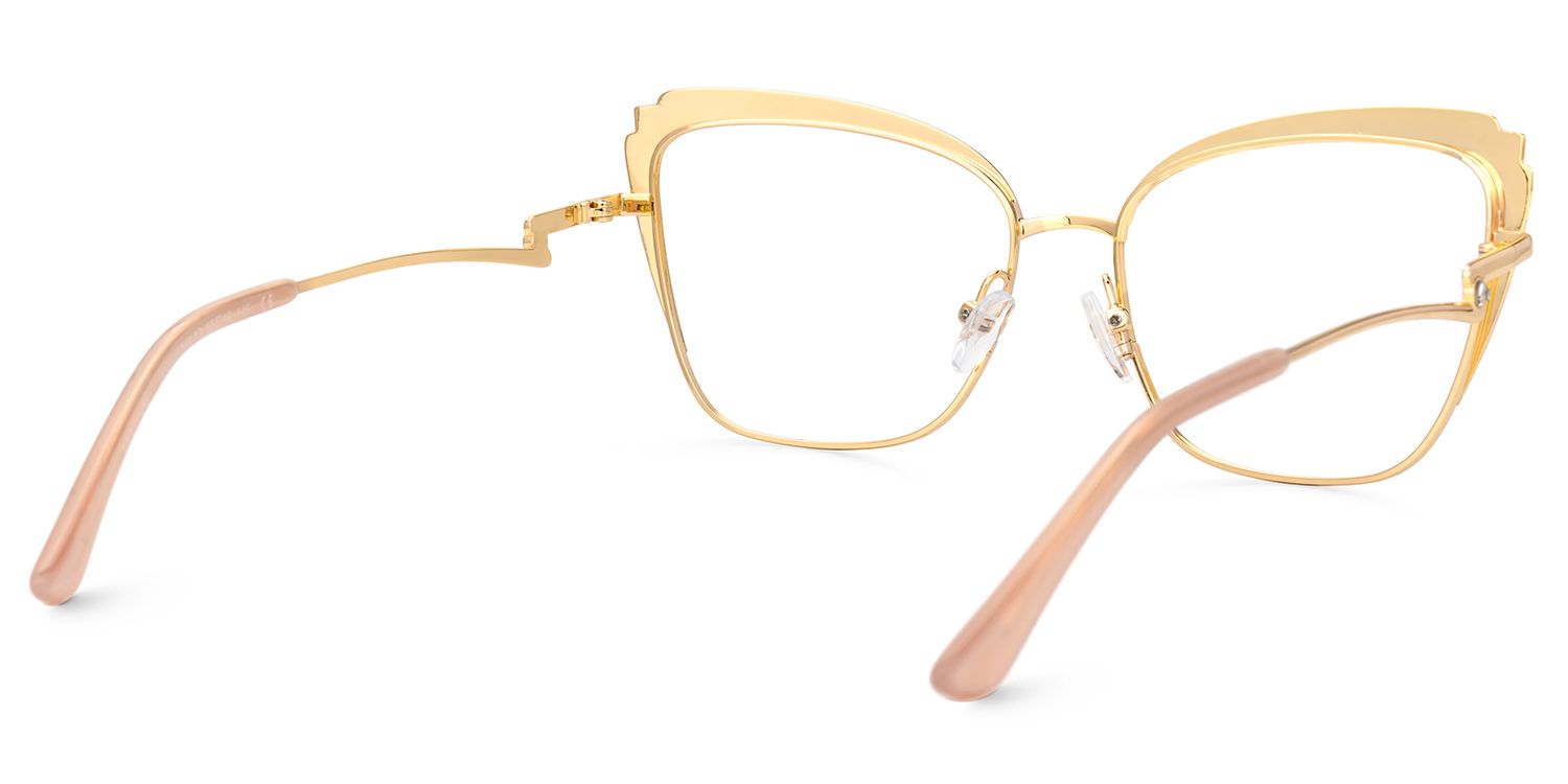 Mariely Cat Eye Brown And Gold Glasses | ZEELOOL Canada4