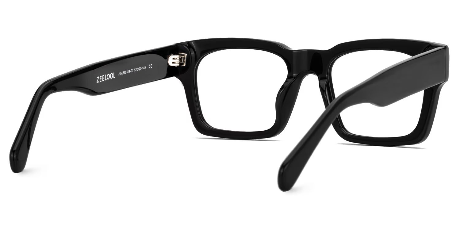 Rectangle Herman Black Frames Designer Glasses3