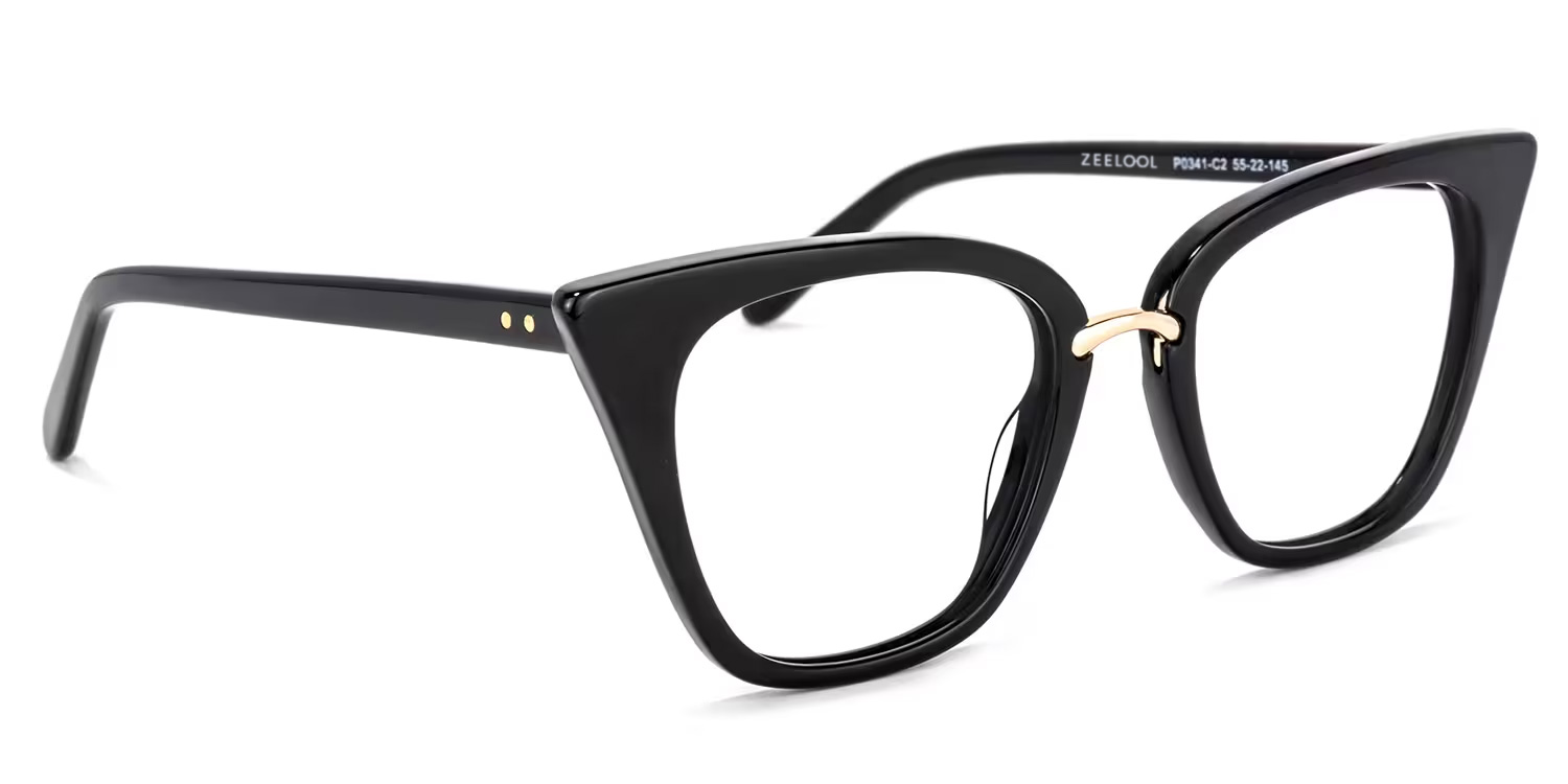 Tallulah Cat Eye Black Glasses2
