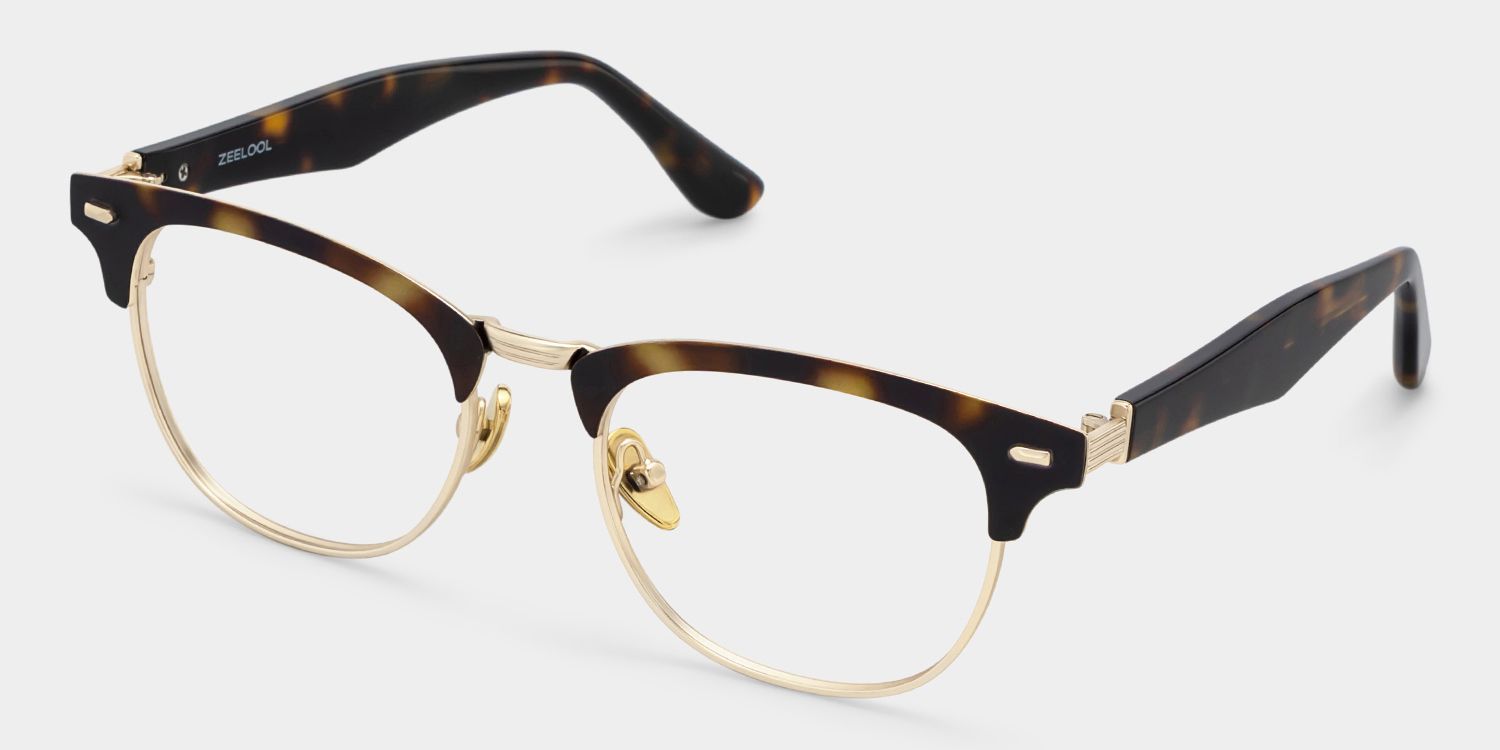 Penelope Tortoise Browline Glasses for Men | ZEELOOL3