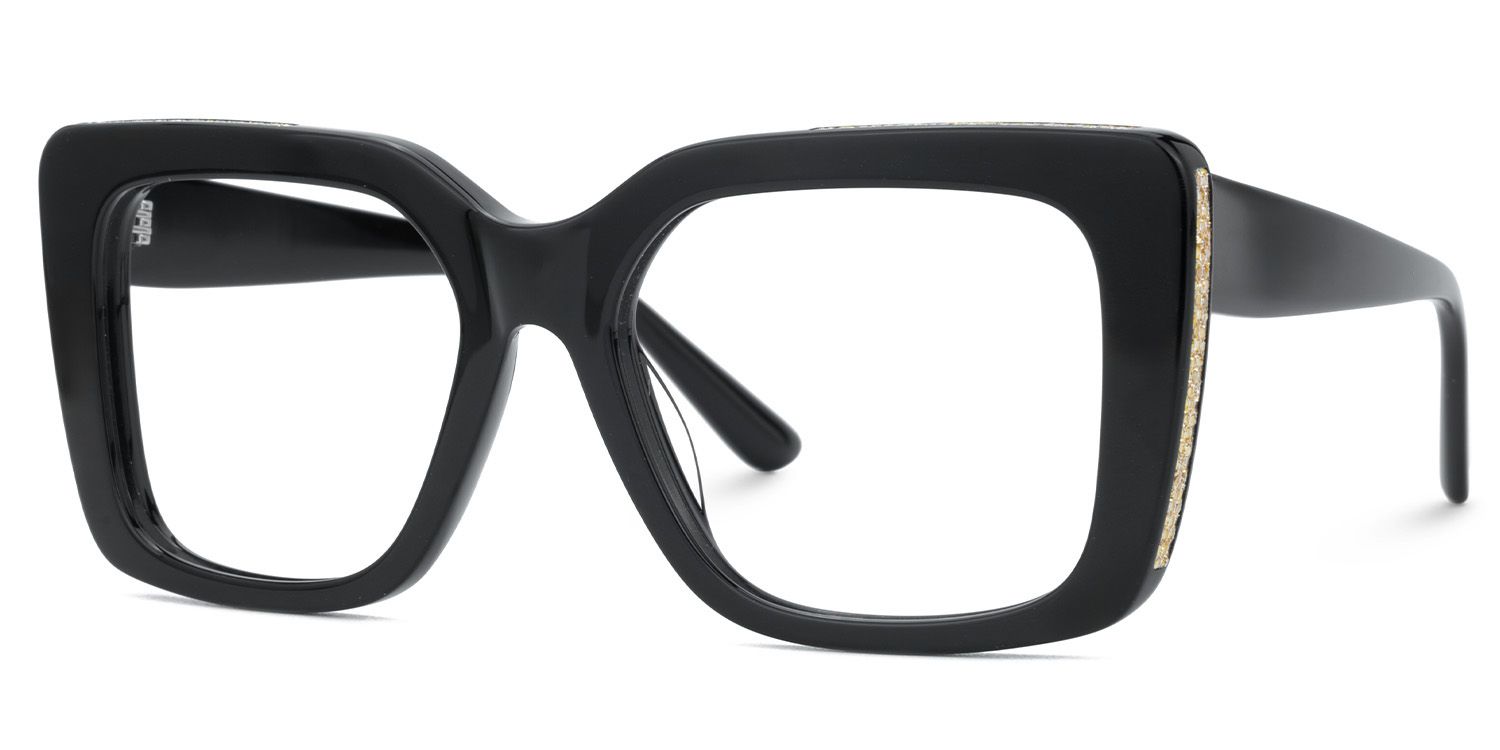 Black Rectangle Glasses Frames Maynard Glasses with Full-Frame | ZEELOOL Canada2
