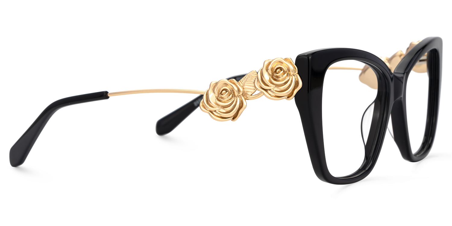 Atiesha Cateye Black Glasses3