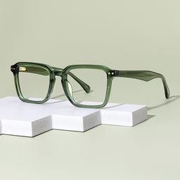 Vickerie Rectangle Green Glasses0