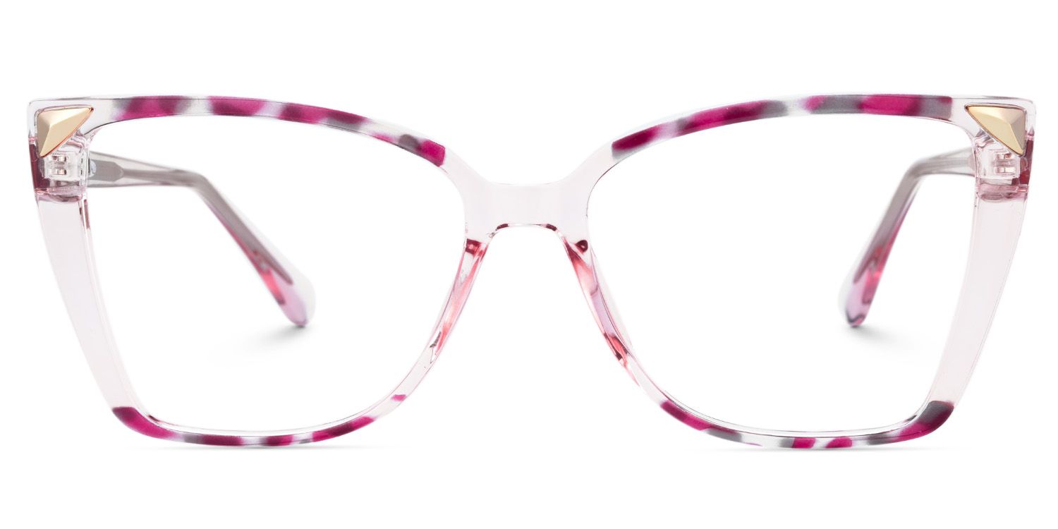 Women's Pink Eyeglasses Frames With Butterfly Shape1