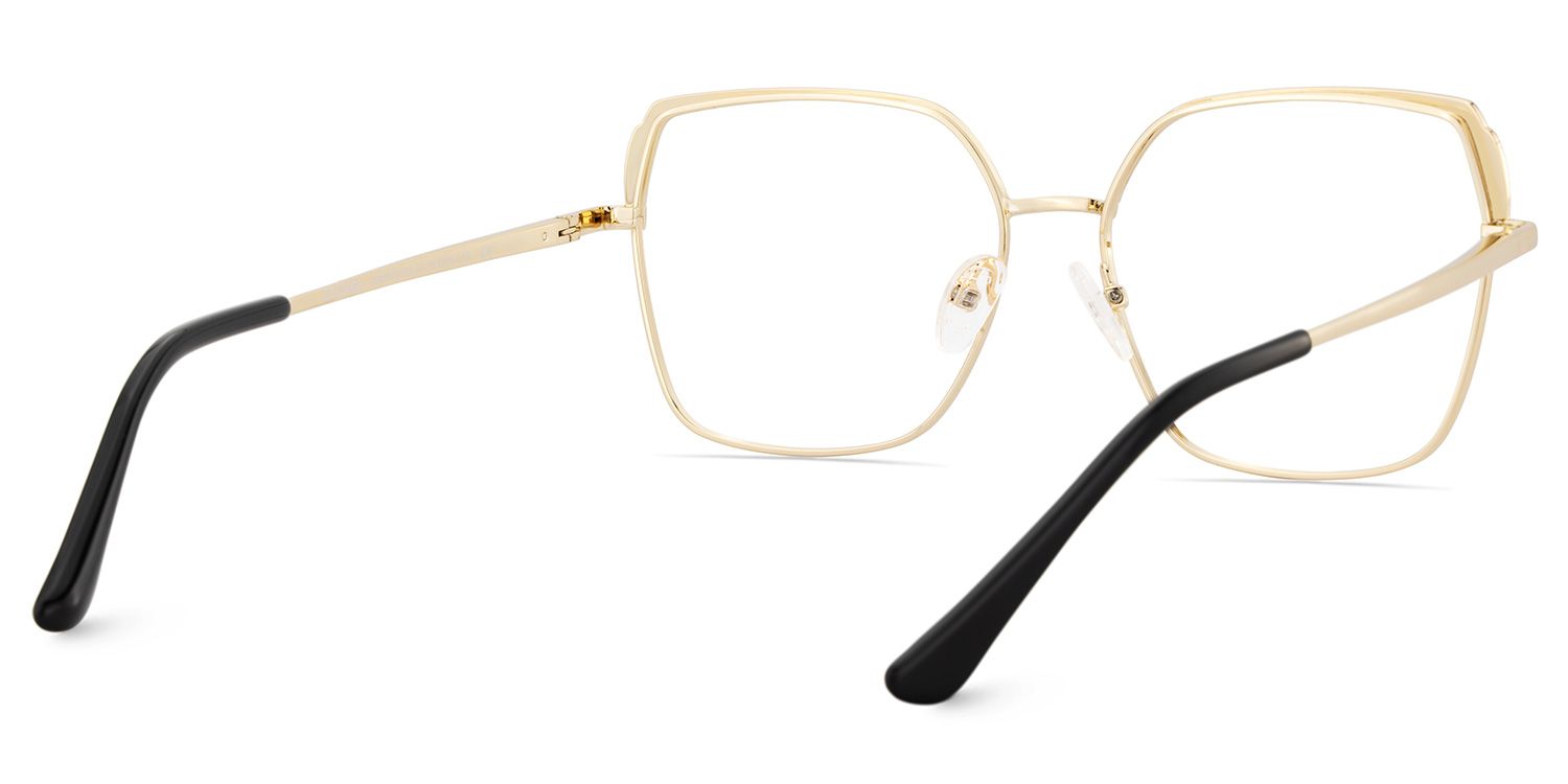 Shayla Metal Square Black Frame Glasses | ZEELOOL Canada5