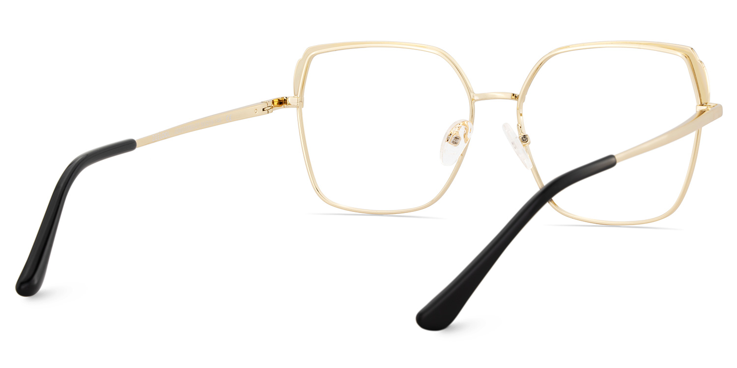 Shayla Metal Square Black Frame Glasses | ZEELOOL Canada5