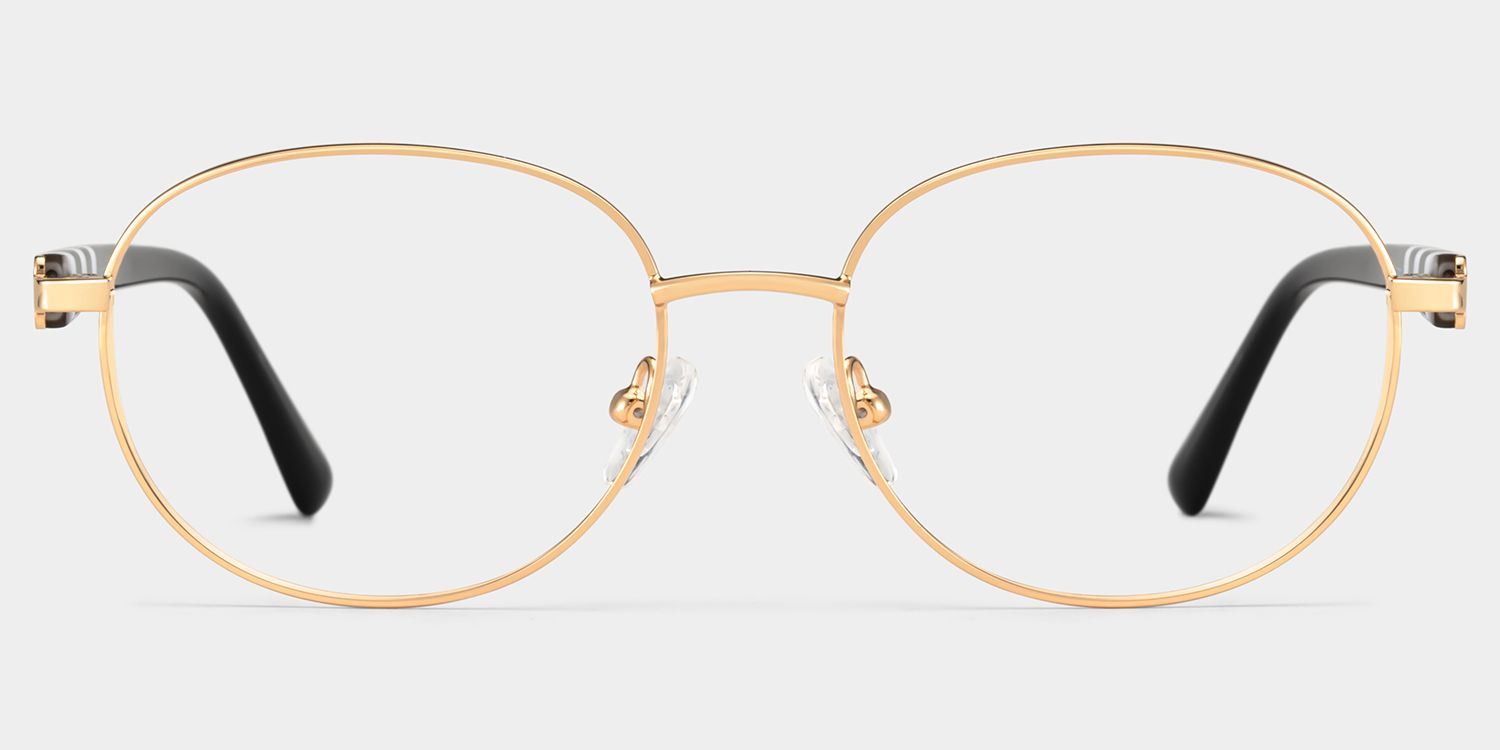 Willa Oval Gold Frame Eyeglasses for Woman| ZEELOOL Canada1
