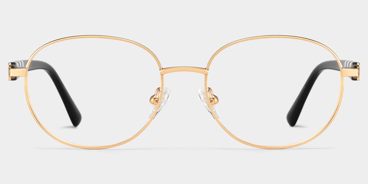 Willa Oval Gold Frame Eyeglasses for Woman| ZEELOOL Canada1