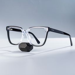 Benguie Square Black Clear Glasses0