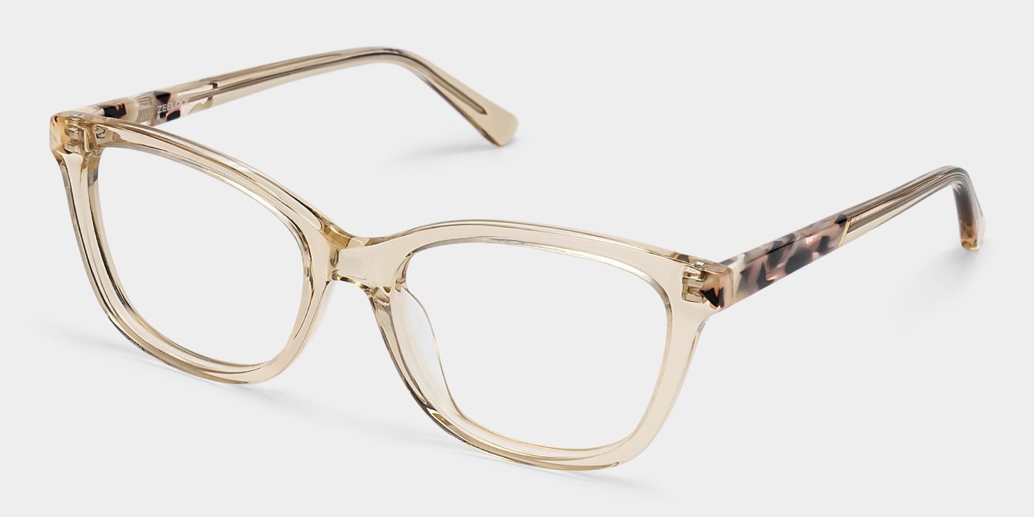 Cassia Art Beige Rectangle Glasses Frames for Women | ZEELOOL3
