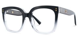 Ebony Square Black Clear Glasses3