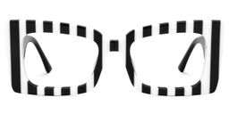 Mitia Black-White Rectangle Glasses0
