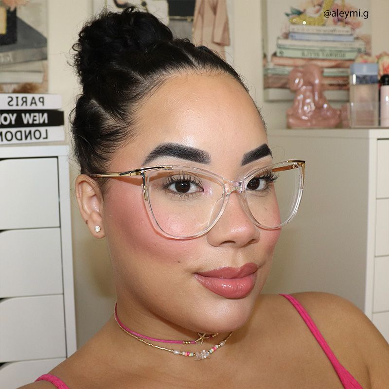 Cat eye Yomary Clear Frame Glasses | ZEELOOL Canada5
