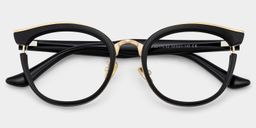 Laraine Cat Eye Black Glasses1