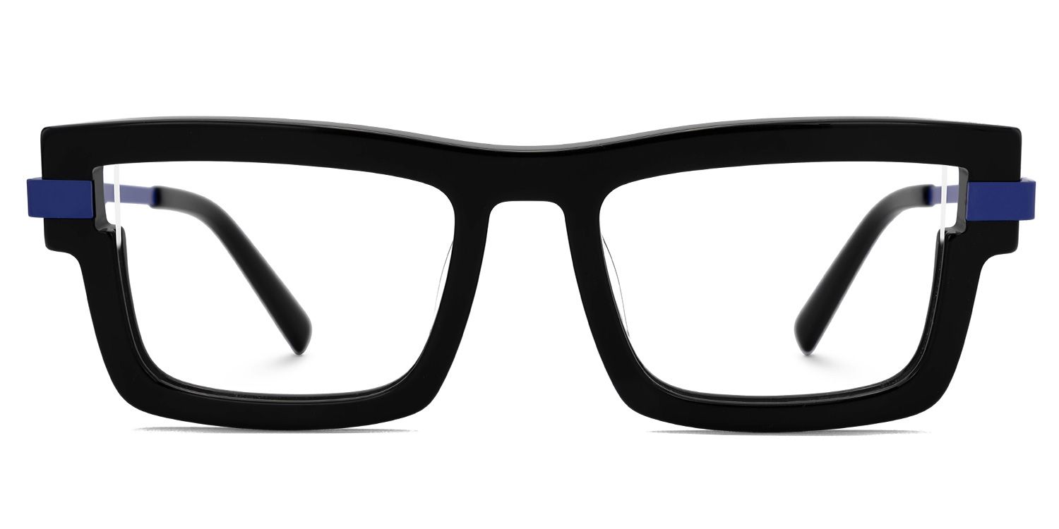 Yahia Black Rectangle Glasses for Men | ZEELOOL Canada1