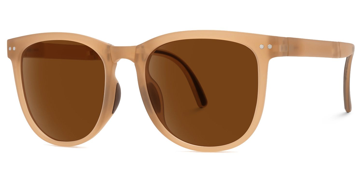 Lindzy Beige Frame Sunglasses with Square Style | ZEELOOL CA2