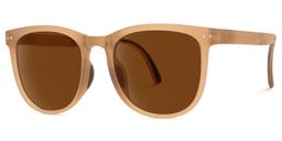 Lindzy Beige Square Sunglasses2
