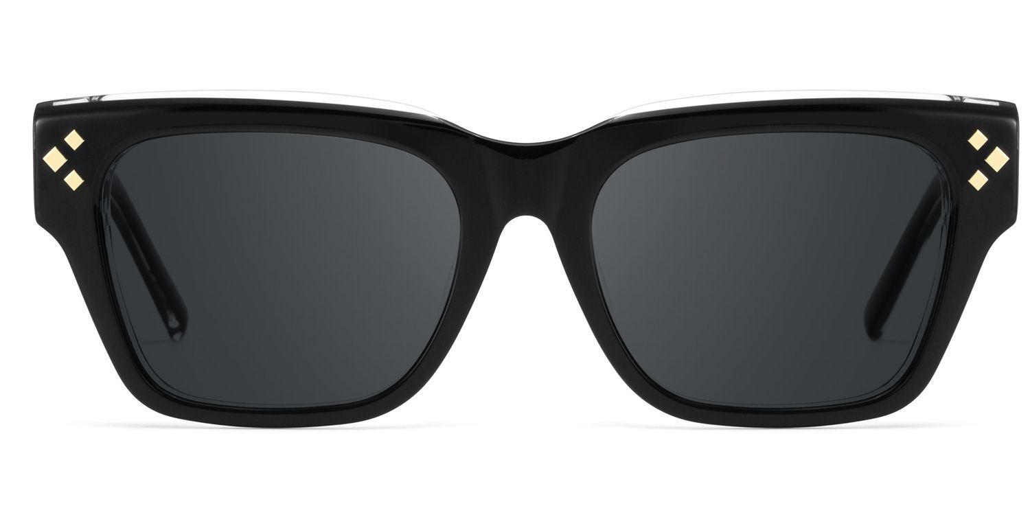 Marlowe Black Rectangle Polarized Sunglasses Online | ZEELOOL Canada0