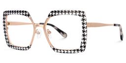 Sharron Square Houndstooth Glasses1