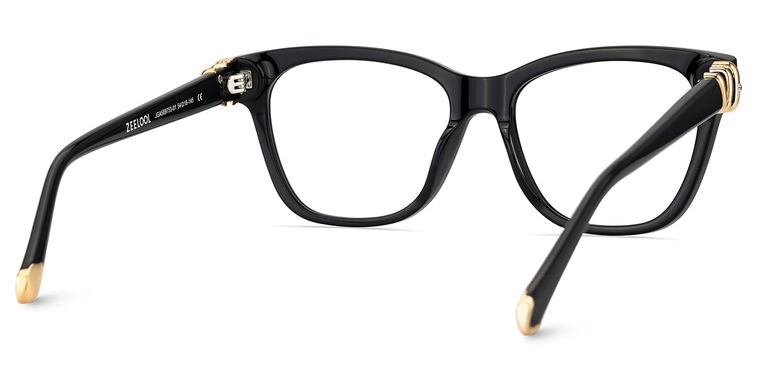 Square Black Eyeglasses- Julian Acetate Frame Glasses5