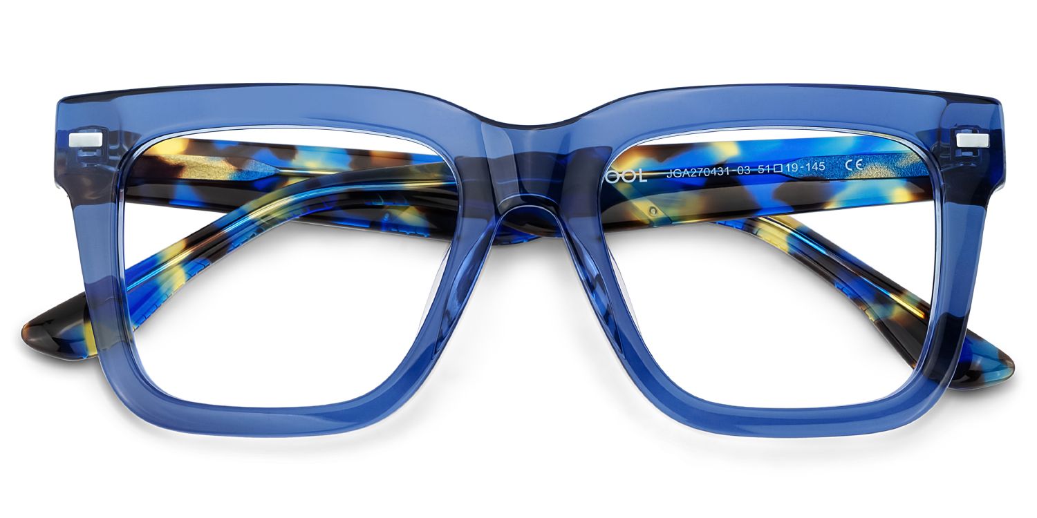 Thick Blue Frame Glasses For Men2
