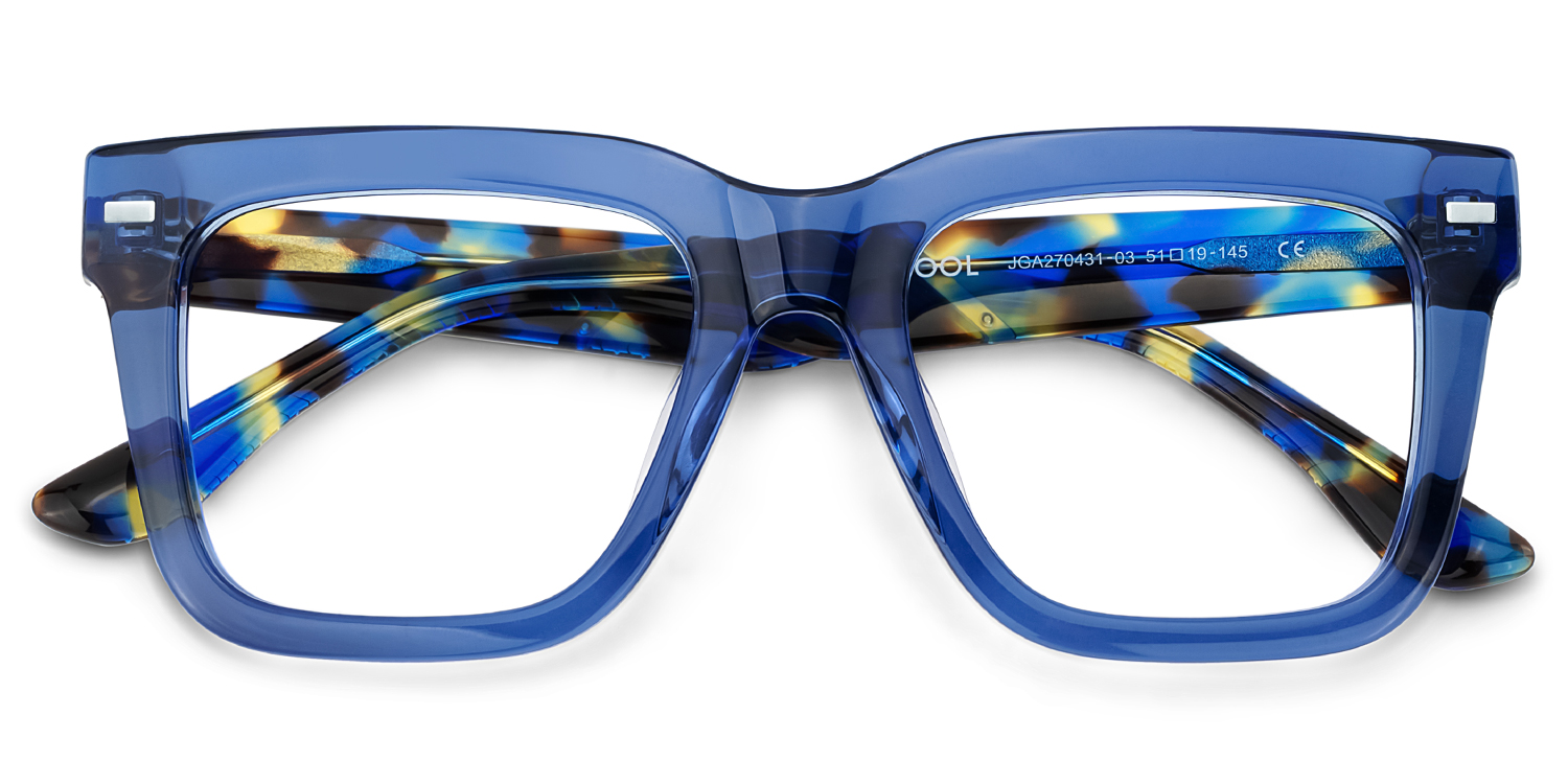 Thick Blue Frame Glasses For Men2
