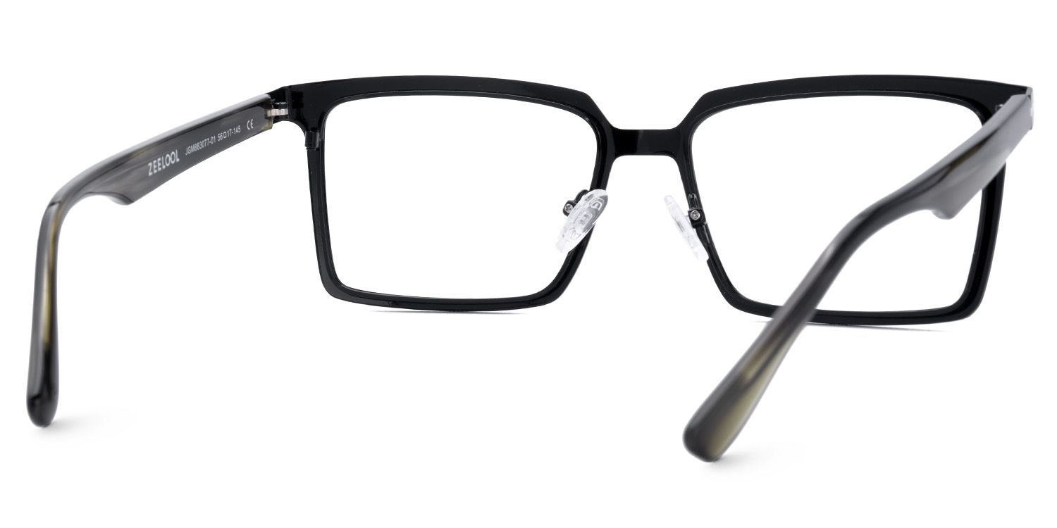 Sharma Rectangle Black Glasses Frames for Men5