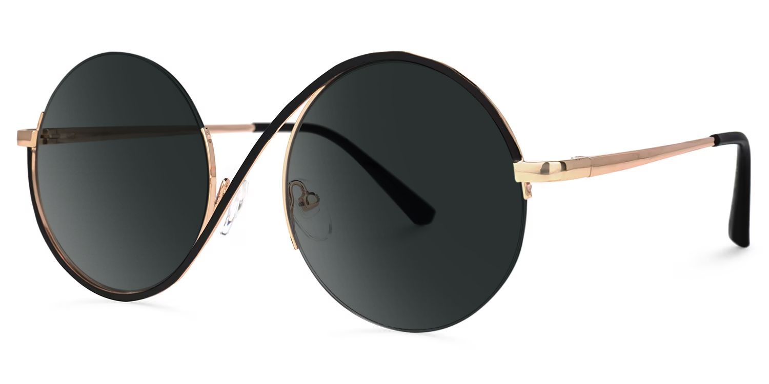 Witch Glasses - Flozif Round Black Frame Sunglasses | ZEELOOL Canada1