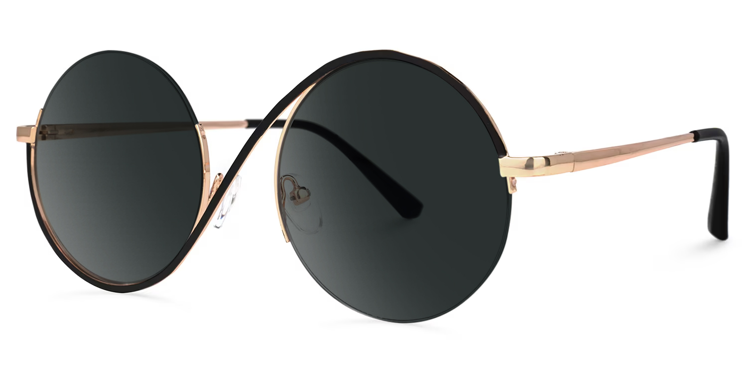 Witch Glasses - Flozif Round Black Frame Sunglasses | ZEELOOL Canada1