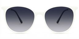 Chanty White Round Sunglasses0