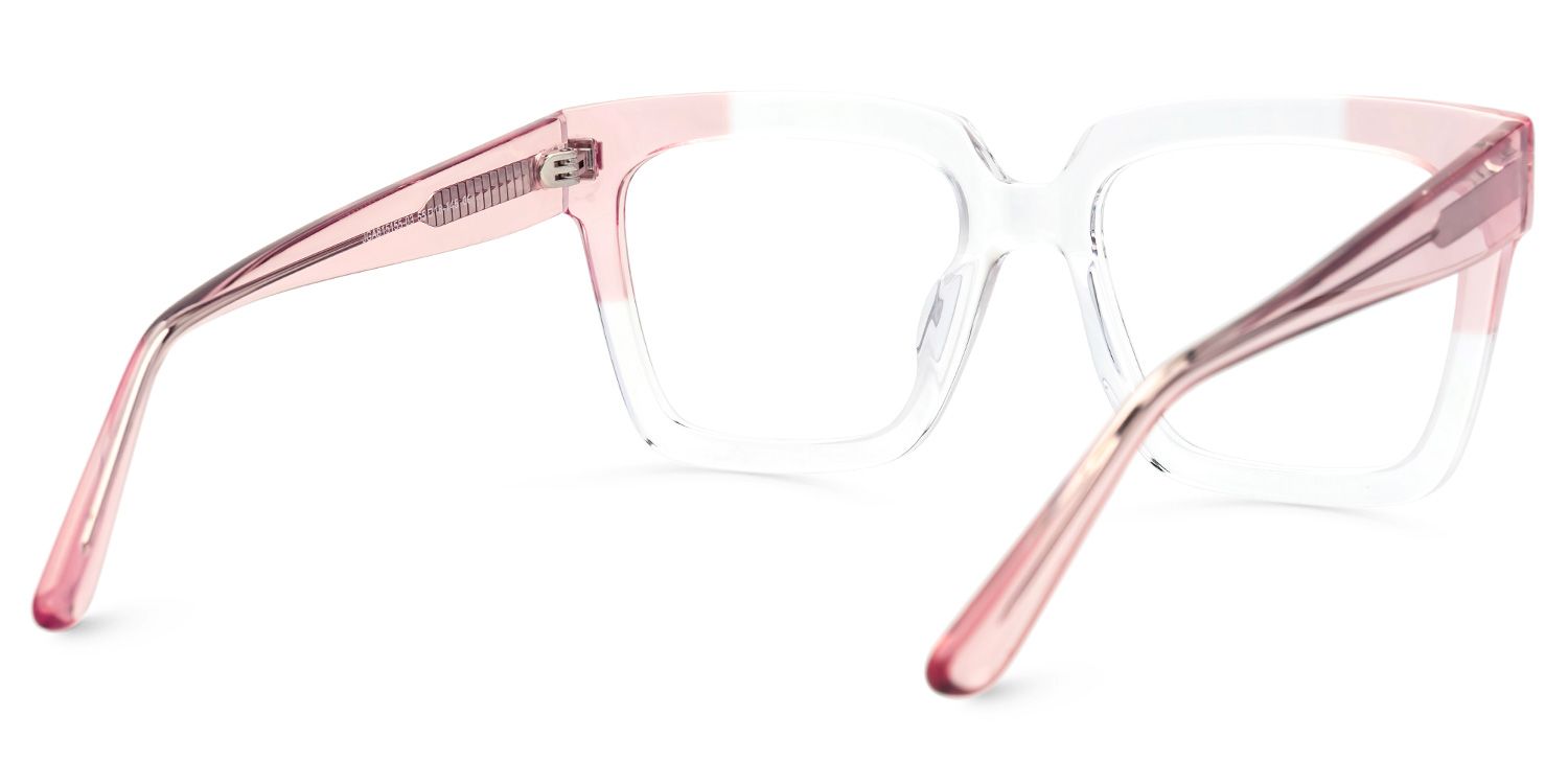 Glendalis Square Clear Frame with Pink Arms for Women | ZEELOOL Canada3