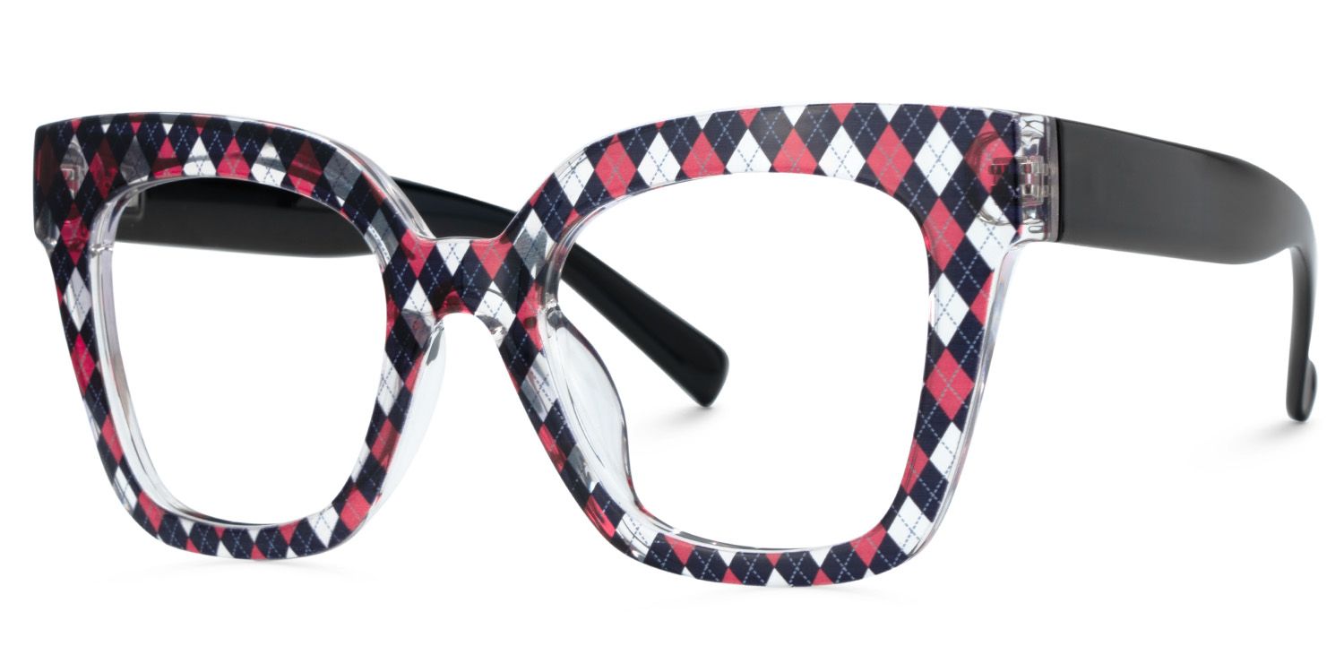 Malcolm Large Rhombus Pattern Frame with Black Arms | ZEELOOL Canada2