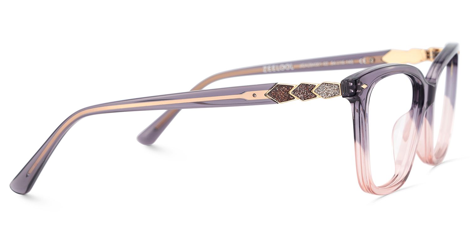 Theo Acetate Two-tone Frame Glasses with Square Shape | ZEELOOL Canada4