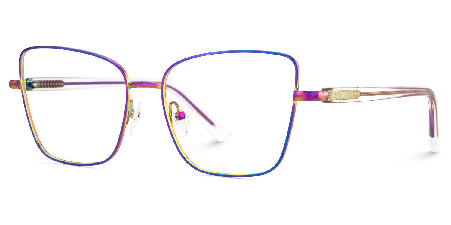 Jace Iridescent Square Prescription Glasses | ZEELOOL Canada3
