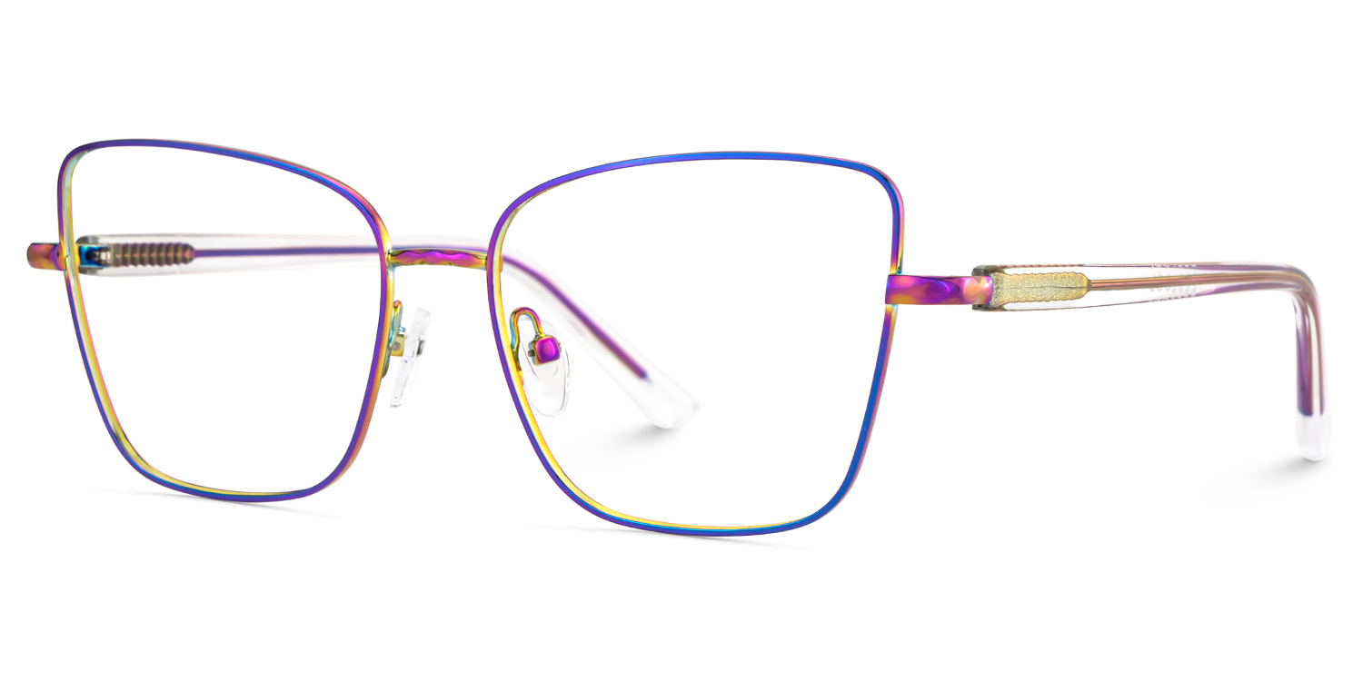 Jace Iridescent Square Prescription Glasses | ZEELOOL Canada3