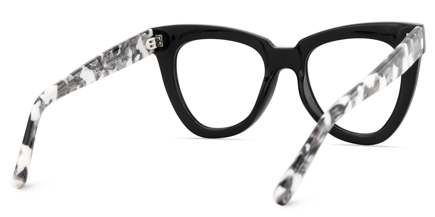 Yaser Cateye Black Glasses5
